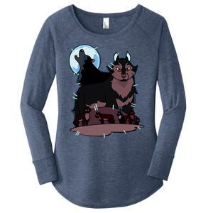 Hunter's Wolf Owl House Bad Girl Cartoon Movie Women's Perfect Tri Tunic Long Sleeve Shirt