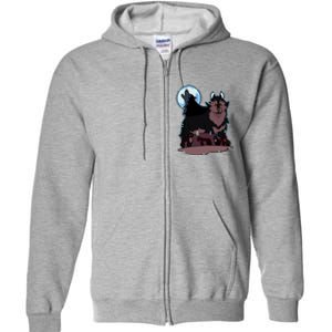 Hunter's Wolf Owl House Bad Girl Cartoon Movie Full Zip Hoodie