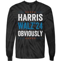 Harris Waltz Obviously 2024 Vintage Kamala Harris Tim Walz Tie-Dye Long Sleeve Shirt