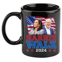 Harris Walz President Election 2024 Kamala Harris Tim Walz 11oz C Handle Ceramic Mug