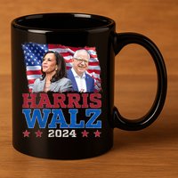 Harris Walz President Election 2024 Kamala Harris Tim Walz 11oz C Handle Ceramic Mug