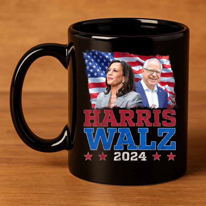 Harris Walz President Election 2024 Kamala Harris Tim Walz 11oz C Handle Ceramic Mug