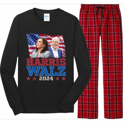 Harris Walz President Election 2024 Kamala Harris Tim Walz Long Sleeve Pajama Set