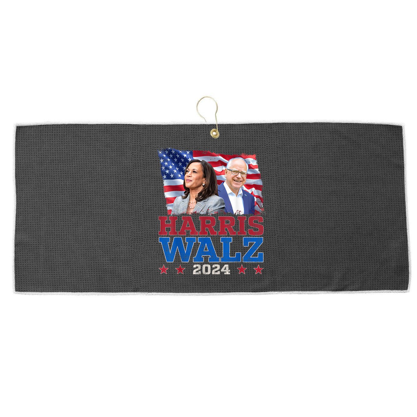 Harris Walz President Election 2024 Kamala Harris Tim Walz Large Microfiber Waffle Golf Towel