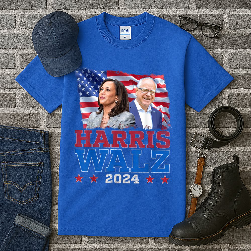 Harris Walz President Election 2024 Kamala Harris Tim Walz Tall T-Shirt