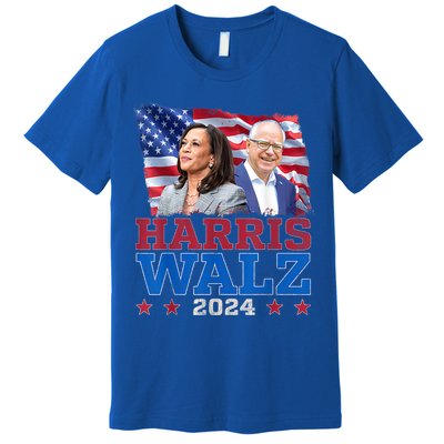 Harris Walz President Election 2024 Kamala Harris Tim Walz Premium T-Shirt