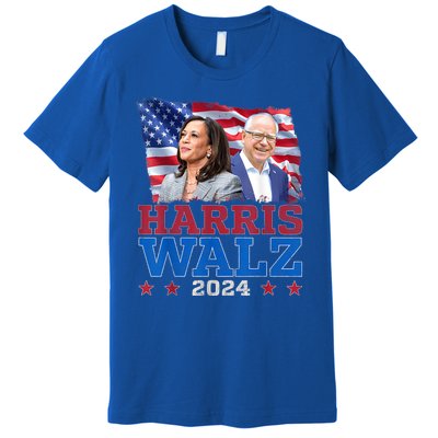 Harris Walz President Election 2024 Kamala Harris Tim Walz Premium T-Shirt