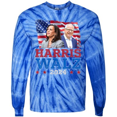 Harris Walz President Election 2024 Kamala Harris Tim Walz Tie-Dye Long Sleeve Shirt