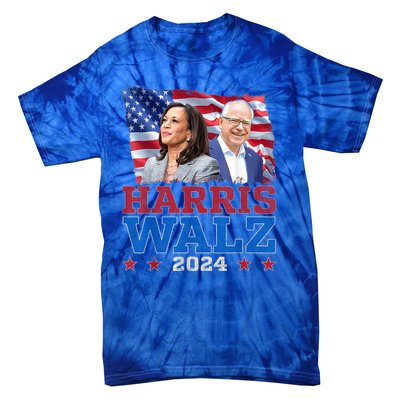 Harris Walz President Election 2024 Kamala Harris Tim Walz Tie-Dye T-Shirt