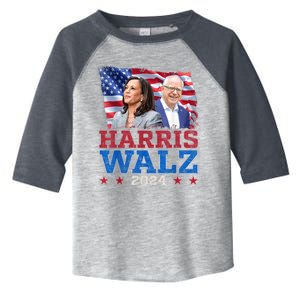 Harris Walz President Election 2024 Kamala Harris Tim Walz Toddler Fine Jersey T-Shirt