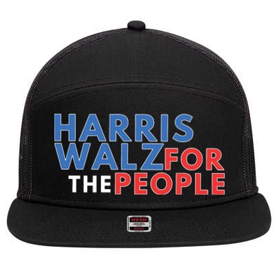 Harris Walz President Kamala Harris 2024 7 Panel Mesh Trucker Snapback Hat