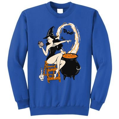 Halloween Witch Pin Up Vintage Retro Sweatshirt