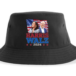 Harris Walz President Election 2024 Kamala Harris Tim Walz Sustainable Bucket Hat