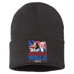 Harris Walz President Election 2024 Kamala Harris Tim Walz Sustainable Knit Beanie