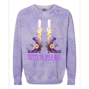 Halloween Witch Please Purple Meaningful Gift Colorblast Crewneck Sweatshirt