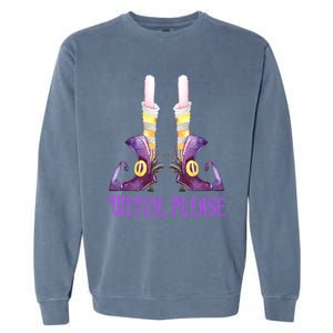 Halloween Witch Please Purple Meaningful Gift Garment-Dyed Sweatshirt