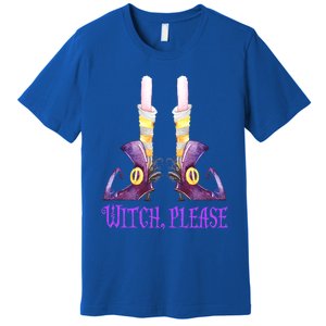 Halloween Witch Please Purple Meaningful Gift Premium T-Shirt