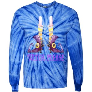 Halloween Witch Please Purple Meaningful Gift Tie-Dye Long Sleeve Shirt