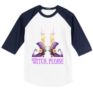 Halloween Witch Please Purple Meaningful Gift Baseball Sleeve Shirt