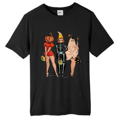 Halloween Witch Pin Up Retro Vintage Pumpkin Tall Fusion ChromaSoft Performance T-Shirt