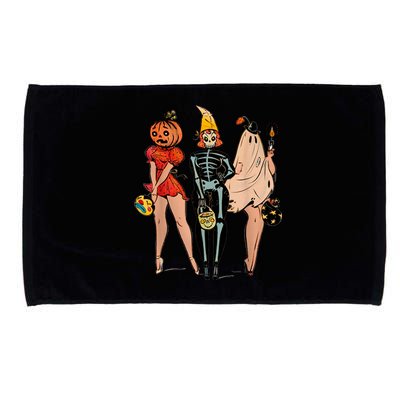 Halloween Witch Pin Up Retro Vintage Pumpkin Microfiber Hand Towel