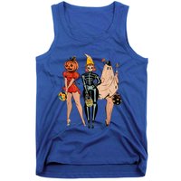 Halloween Witch Pin Up Retro Vintage Pumpkin Tank Top