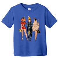 Halloween Witch Pin Up Retro Vintage Pumpkin Toddler T-Shirt