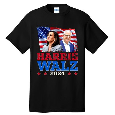 Harris Walz President Election 2024 Kamala Harris Tim Walz Tall T-Shirt