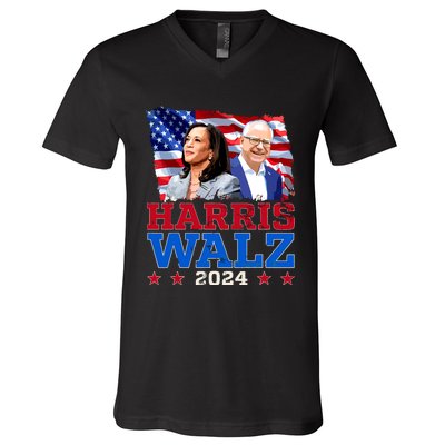 Harris Walz President Election 2024 Kamala Harris Tim Walz V-Neck T-Shirt