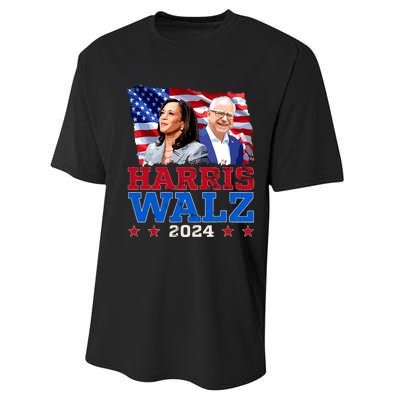 Harris Walz President Election 2024 Kamala Harris Tim Walz Performance Sprint T-Shirt