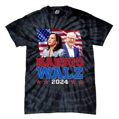 Harris Walz President Election 2024 Kamala Harris Tim Walz Tie-Dye T-Shirt