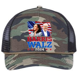 Harris Walz President Election 2024 Kamala Harris Tim Walz Retro Rope Trucker Hat Cap