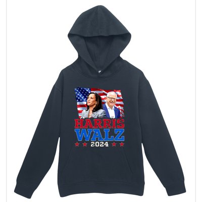 Harris Walz President Election 2024 Kamala Harris Tim Walz Urban Pullover Hoodie