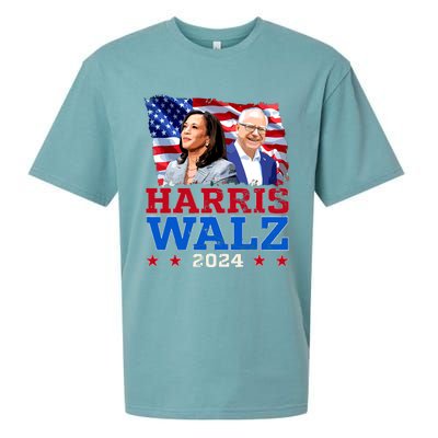 Harris Walz President Election 2024 Kamala Harris Tim Walz Sueded Cloud Jersey T-Shirt