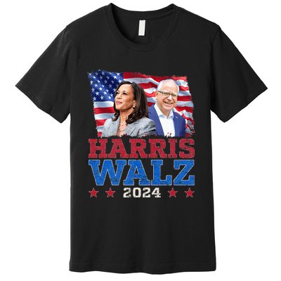 Harris Walz President Election 2024 Kamala Premium T-Shirt