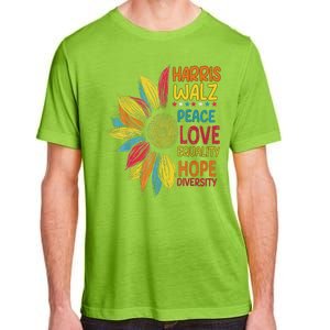 Harris Waltz Peace Love Equality Hope Diversity Adult ChromaSoft Performance T-Shirt