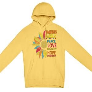 Harris Waltz Peace Love Equality Hope Diversity Premium Pullover Hoodie