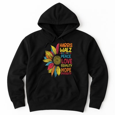Harris Waltz Peace Love Equality Hope Diversity Hoodie