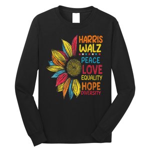 Harris Waltz Peace Love Equality Hope Diversity Long Sleeve Shirt