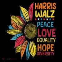 Harris Waltz Peace Love Equality Hope Diversity T-Shirt