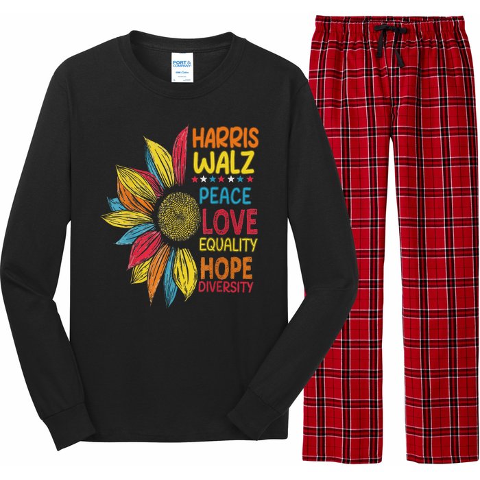 Harris Waltz Peace Love Equality Hope Diversity Long Sleeve Pajama Set