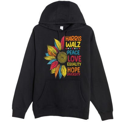 Harris Waltz Peace Love Equality Hope Diversity Premium Pullover Hoodie