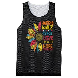 Harris Waltz Peace Love Equality Hope Diversity Mesh Reversible Basketball Jersey Tank