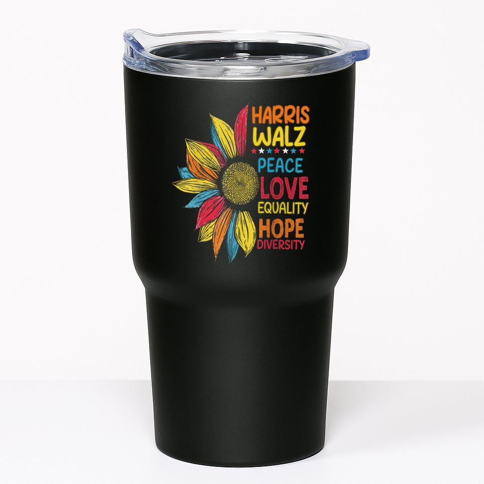 Harris Waltz Peace Love Equality Hope Diversity Tumbler