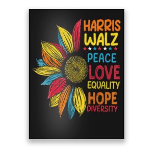 Harris Waltz Peace Love Equality Hope Diversity Poster