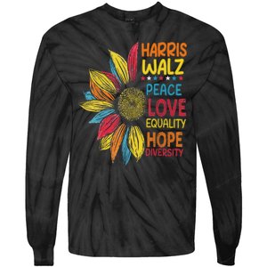 Harris Waltz Peace Love Equality Hope Diversity Tie-Dye Long Sleeve Shirt