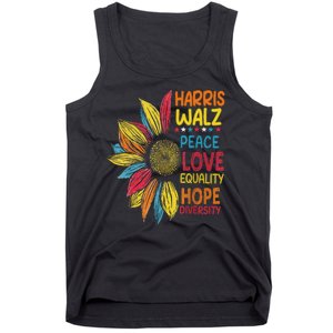 Harris Waltz Peace Love Equality Hope Diversity Tank Top