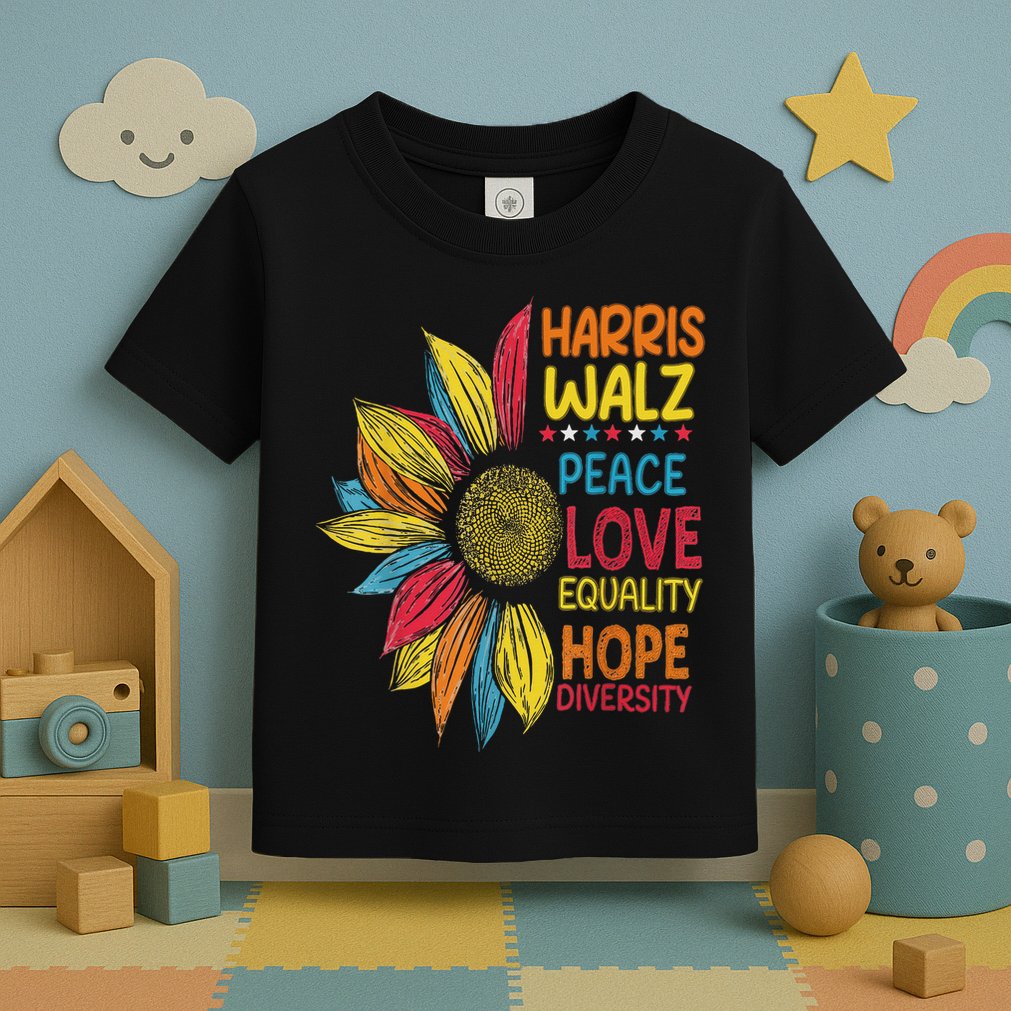 Harris Waltz Peace Love Equality Hope Diversity Toddler T-Shirt