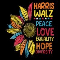 Harris Waltz Peace Love Equality Hope Diversity Womens T-Shirt