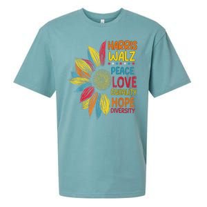 Harris Waltz Peace Love Equality Hope Diversity Sueded Cloud Jersey T-Shirt